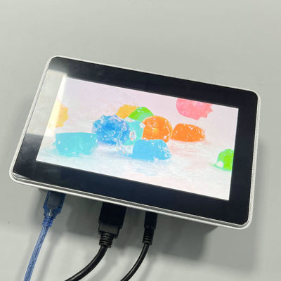 7-Zoll- und 1000-Nitz-Widescreen-Bildschirm für den Außen- und Industriebereich, eingebettete Breittemperatur-G+G-Kapazität, 10-Punkte-Touch-Monitor.