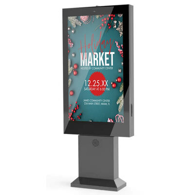 49 Zoll IP65 wasserdichtes Digital Signage im Freien mit 3000 cd/m2 hoher Helligkeit LCD-Display Werbe-Kiosk