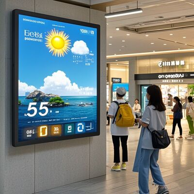 55 Zoll Outdoor LCD Werbemaschine mit 4000 Nits Helligkeit und IP67 wasserdichtem Digital Signage
