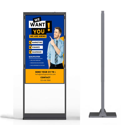 Hochleistungs-3000nits Edelstahl Android OS Digital Signage Werbekiosk für den Innen- und Außenbereich