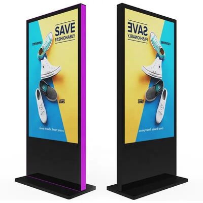 Outdoor Digital Signage LCD Werbekiosk mit 2000-3000 Nits Helligkeit, IP65 wasserdicht und 32-98 Zoll Größenbereich