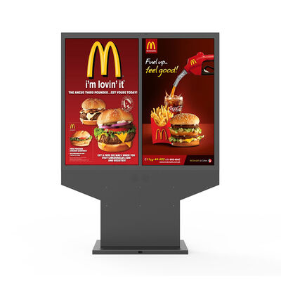55 Zoll IP65 wasserdichte Outdoor-Digital-Signage mit 2000~4000 cd/m² Helligkeit LCD Digital Display