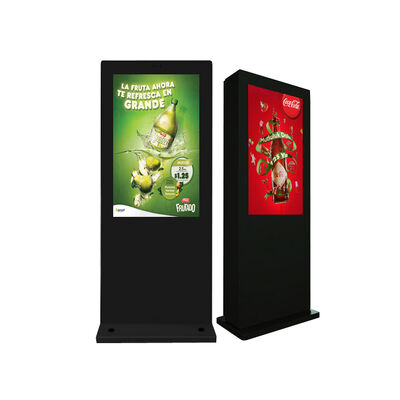 55-Zoll wasserdichtes Outdoor-Digital-Signage mit 2000 Nits Helligkeit LCD-Werbekiosk